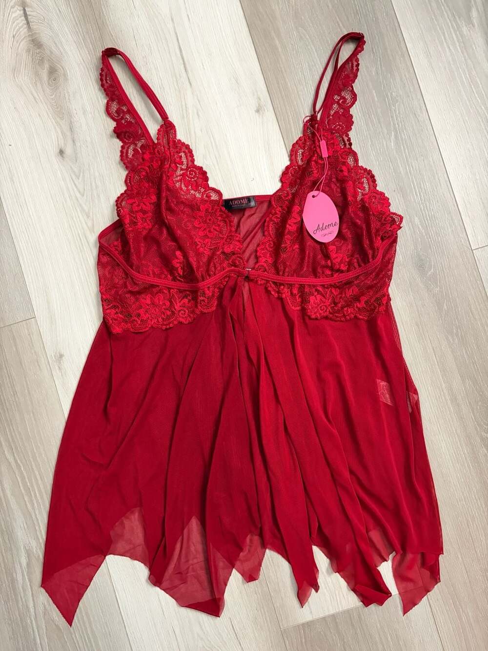 Adome Babydoll Lingerie Size 4XL Red